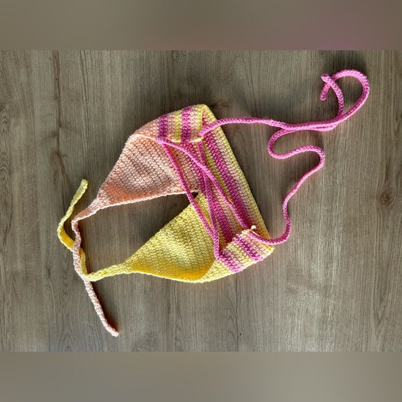 Hand crocheted halter top - Picture 2 of 5